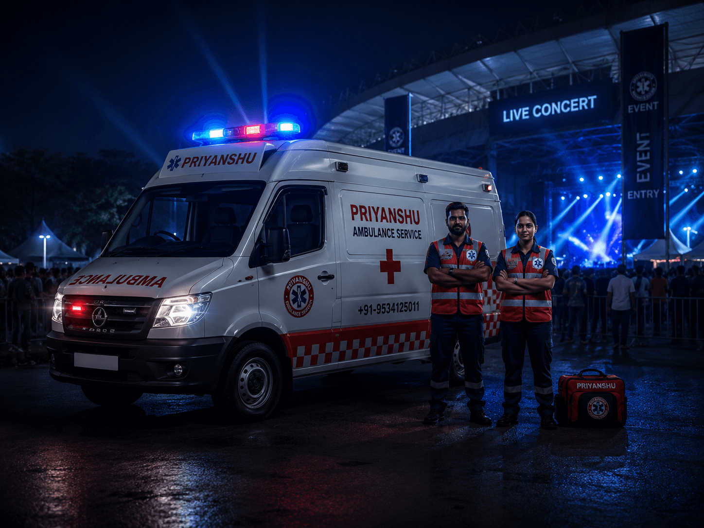 24/7 Event Ambulance Service in India — Priyanshu Ambulance Service