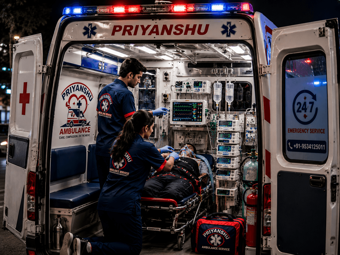 24/7 ICU Ambulance Service in India — Priyanshu Ambulance Service