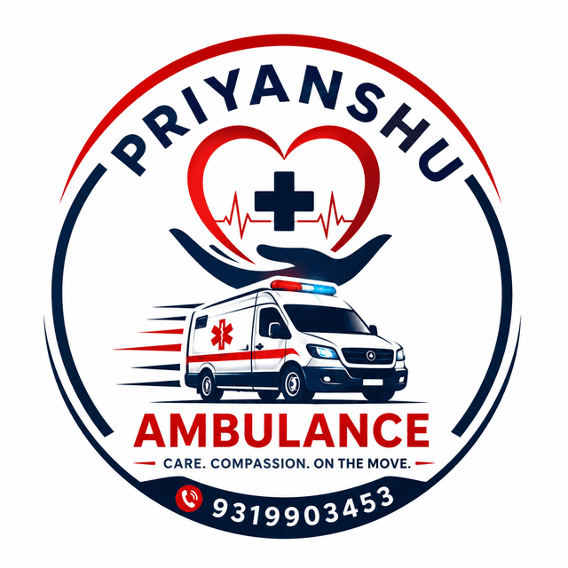 PRIYANSHU Ambulance Service Logo